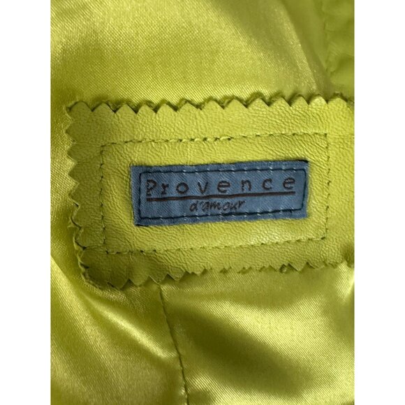PROVENCE D'AMOUR Celedon Green Lambskin Zip Close Jacket Sz L - Picture 6 of 6